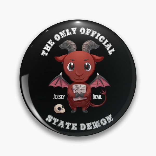 Item preview, Kawaii jersey devil vibing with his skull and his book designed and sold by OTBPShop.