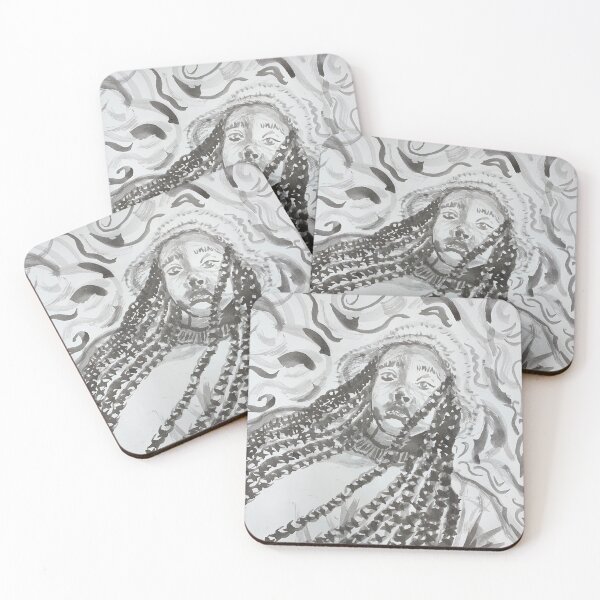 Item preview, "breezy vibes" black/white illustration designed and sold by vibeyblackart.