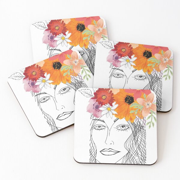 Item preview, A  Women in a    Flowers Crown designed and sold by RaumCoCo.