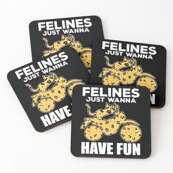 Item preview, Felines Just Wanna Have Fun | Cat Drives Motorcycle designed and sold by GravitiTees.