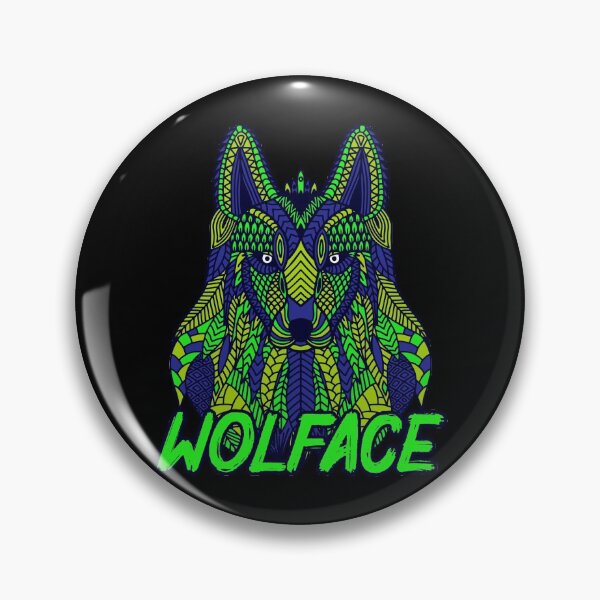 Item preview, Egyptian portrait wolf green mandala designed and sold by Astralia.