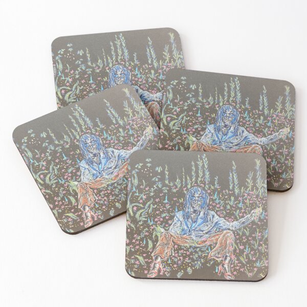 Item preview, "mind field" colorful flowers illustration designed and sold by vibeyblackart.