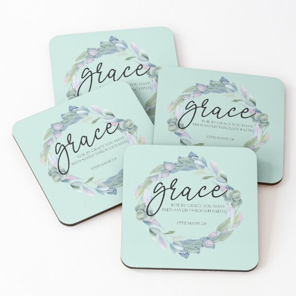 Item preview, Ephesians 2:8 - By Grace Bible Verse  designed and sold by PlumBlushCo.