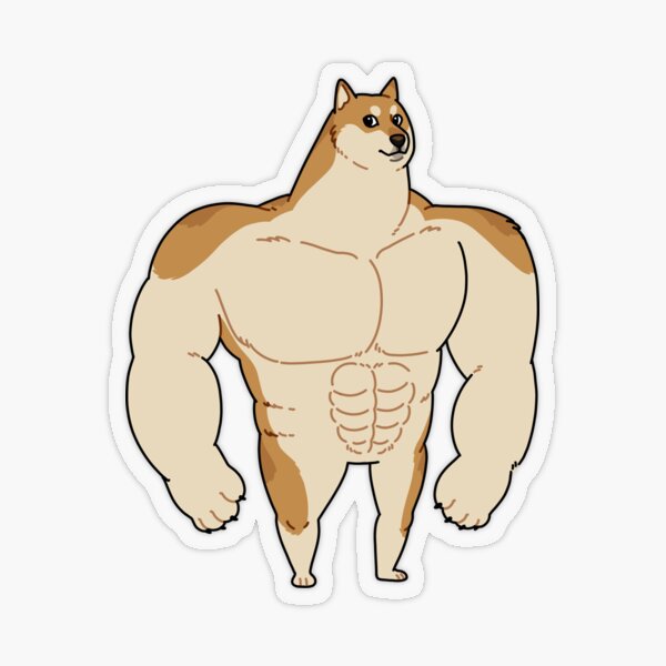 Swole Doge x Among Us Sticker for Laptops, Notebooks, and Hydro