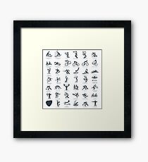 Olympia-Symbol Piktogramme Gerahmtes Wandbild