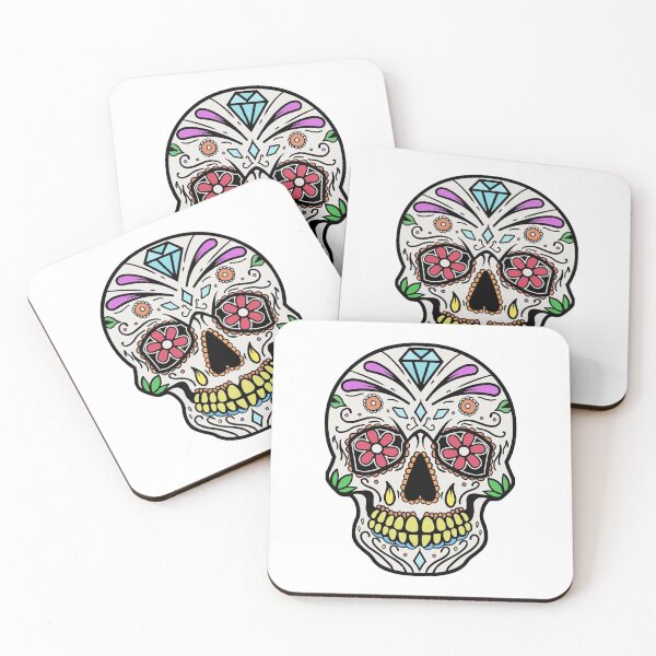 Item preview, Mexican Skull Dia de los muertos Day of the dead designed and sold by Mesyo.