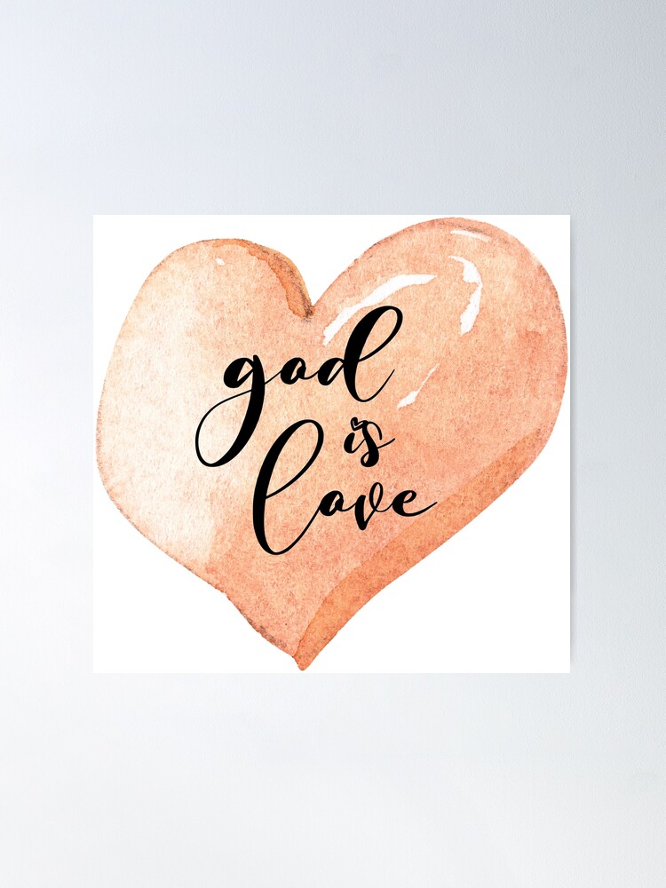 God is Love Valentines Day Gift: Wooden Heart Magnets