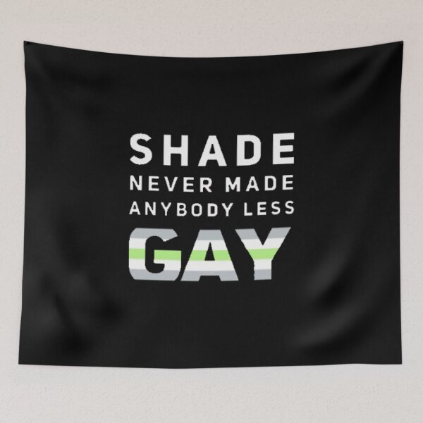 Item preview, Shade Never Made Anybody Less Agender (Black) designed and sold by UnicornPeeps.