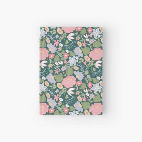 Pastel Folksy Floral small scale Hardcover Journal