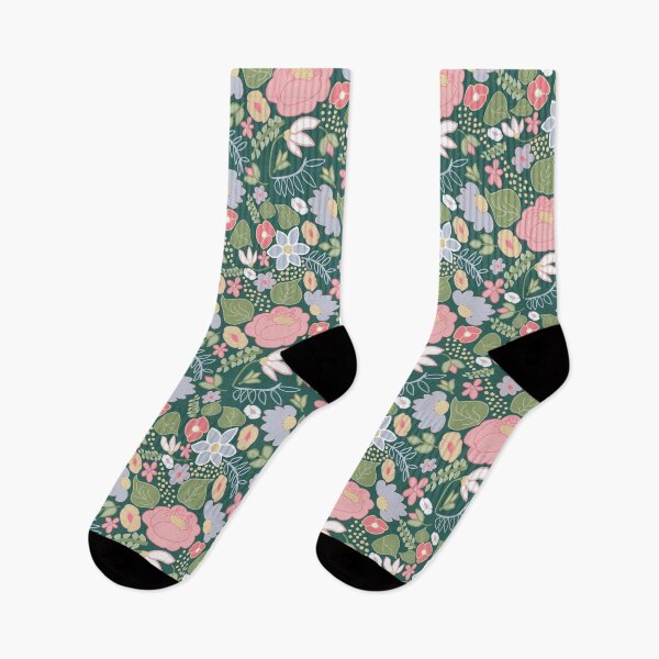 Item preview, Pastel Folksy Floral small scale  designed and sold by Lozzie Eliza Designs.