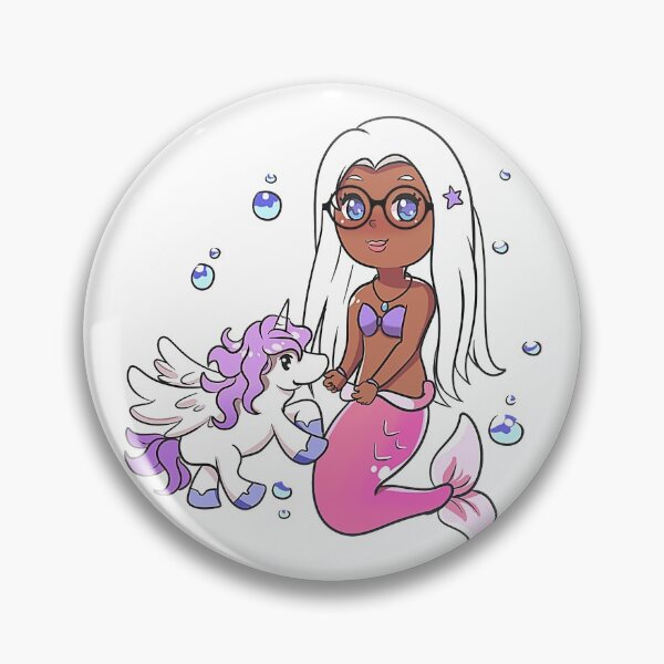 Item preview, Mermaid with glasses and unicorn.  designed and sold by Speckledfrog.