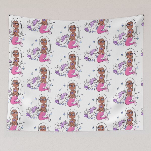 Item preview, Mermaid with glasses and unicorn.  designed and sold by Speckledfrog.