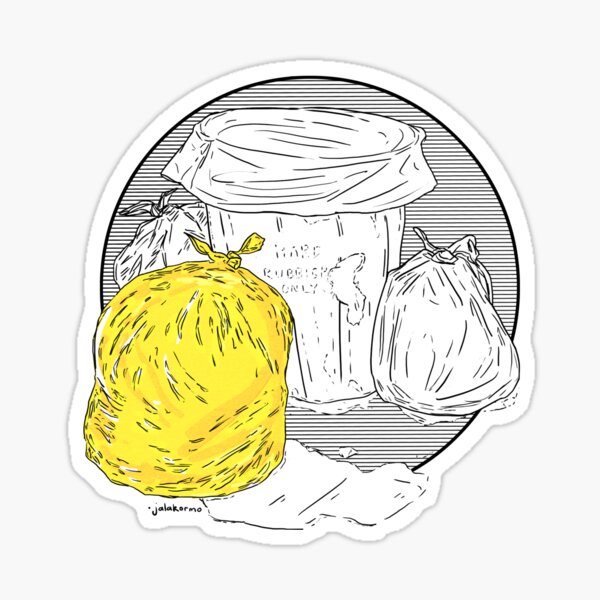 "Golden Trash Bag" Sticker for Sale by LaKorMo Redbubble