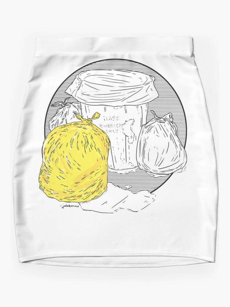 Golden Trash Bag Mini Skirt for Sale by LaKorMo