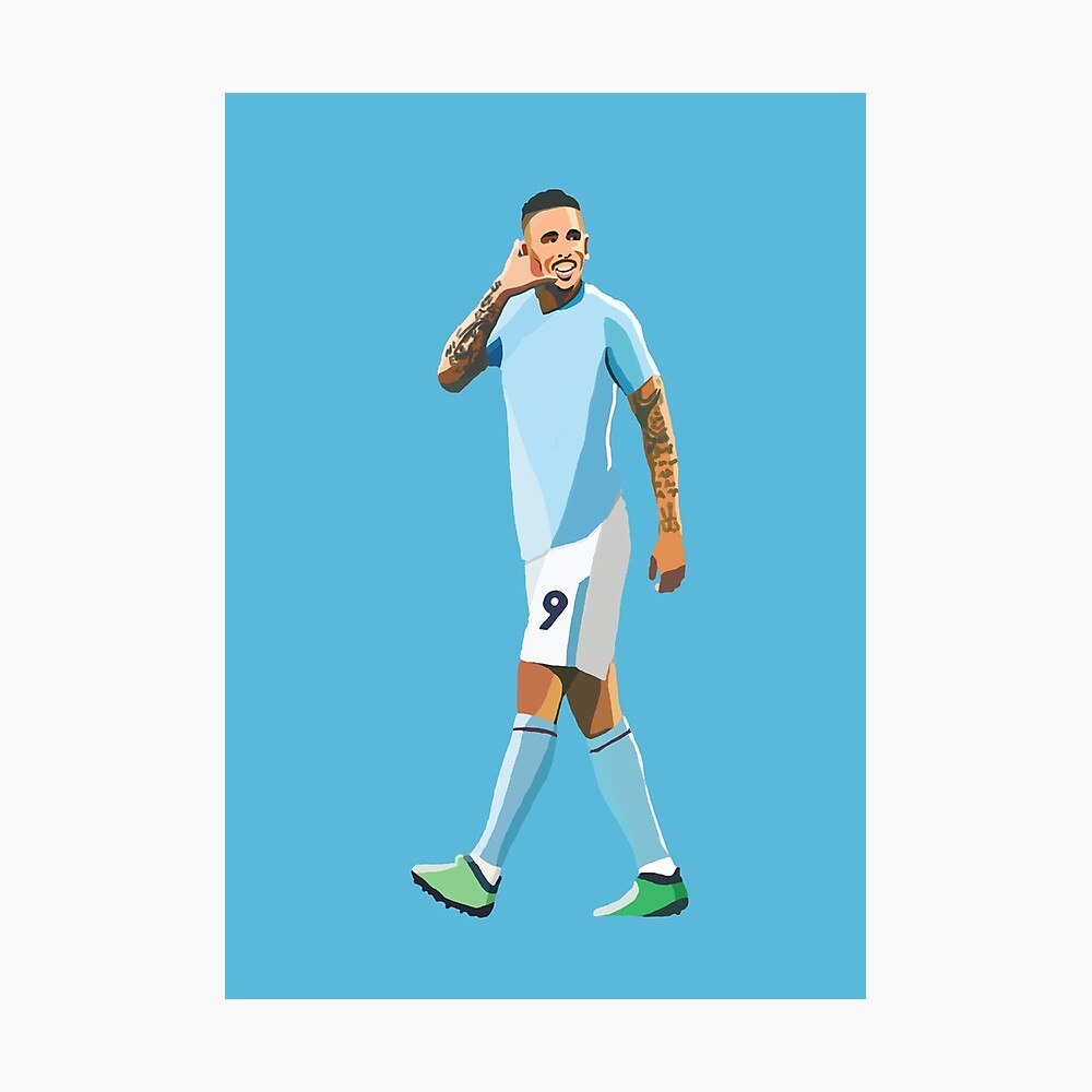 Gabriel Jesus Poster For Sale By Tdcartoonart Redbubble