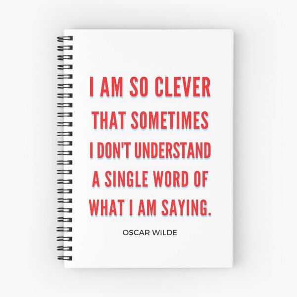 Item preview, "I am so clever..." quote by Oscar Wilde designed and sold by bubblysara.
