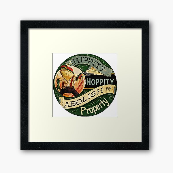 Abolish Property - Anarchist Frog Framed Art Print