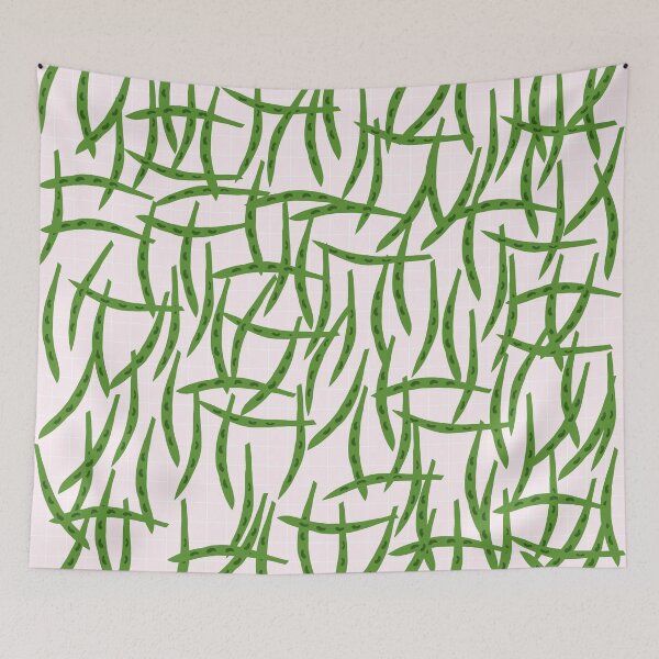 Item preview, Green Beans Pattern on Pink Background designed and sold by kapotka.