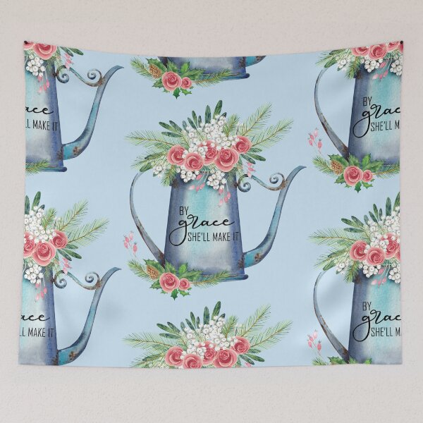 Item preview, By Grace - Aesthetic Christian Quote designed and sold by PlumBlushCo.