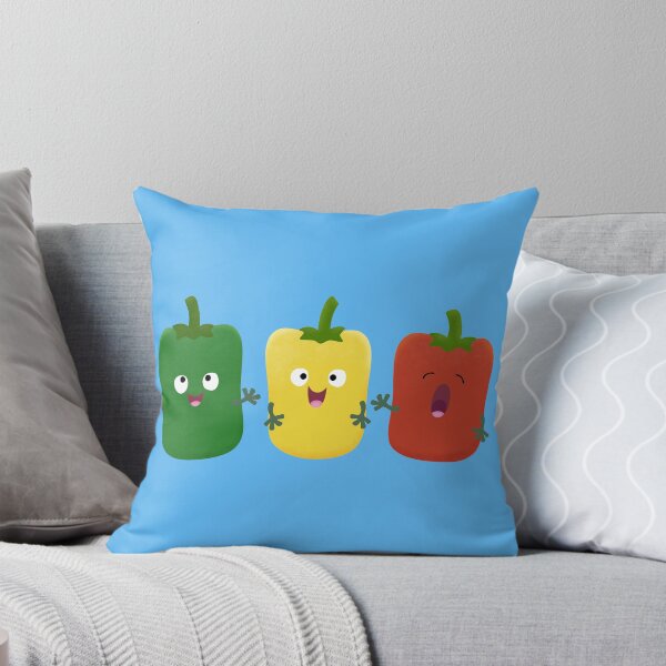 Item preview, Cute bell pepper capsicum trio singing cartoon designed and sold by FrogFactory.