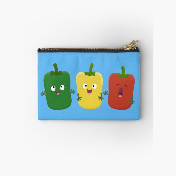 Item preview, Cute bell pepper capsicum trio singing cartoon designed and sold by FrogFactory.