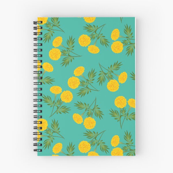 Item preview, Cyan gold floral golden marigold designed and sold by sunnyhou.
