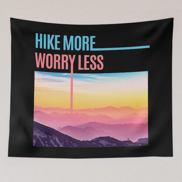 Item preview, Hike More Worry Less - Mountain Climbing designed and sold by P2CPOD.