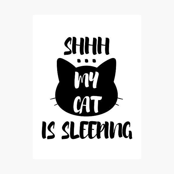 Shhh... My Cat Is Sleeping Photographic Print
