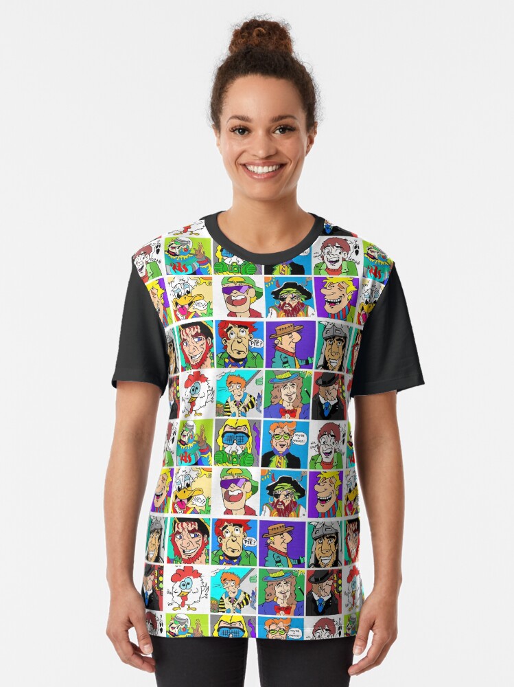 Alternate view of Face Collage 2 Graphic T-Shirt