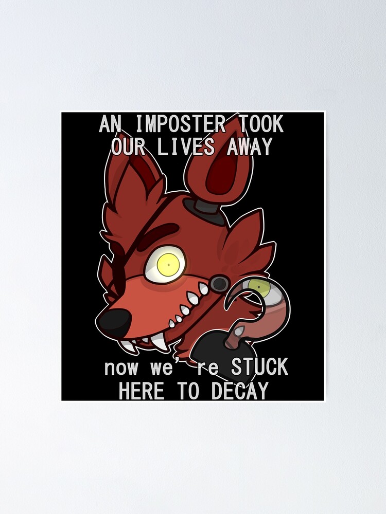 Red Foxy Text Funny Fnaf2 Poster For Sale By Charlabonnietee Redbubble