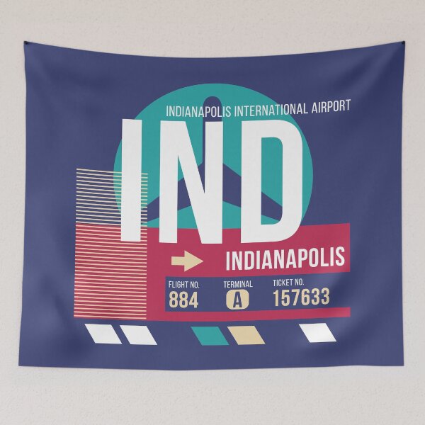 Item preview, Indianapolis (IND) Indiana Airport Code Baggage Tag designed and sold by SLAG-Creative.