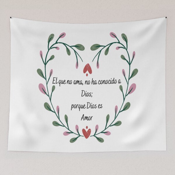 Item preview, He who does not love does not know God 1 John 4: 8 designed and sold by Fe-En-Cristo.
