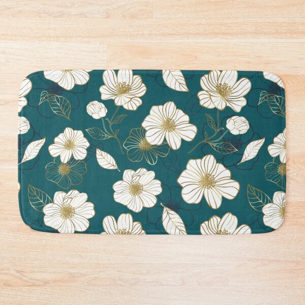 Item preview, Cyan gold floral golden flower designed and sold by sunnyhou.
