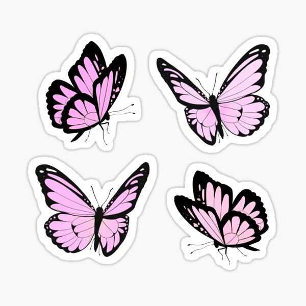 Pink Butterfly stickers *aesthetic* Sticker for Sale by EmmaGSheehan