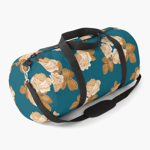 Item preview, Cyan gold floral golden rose vintage style designed and sold by sunnyhou.