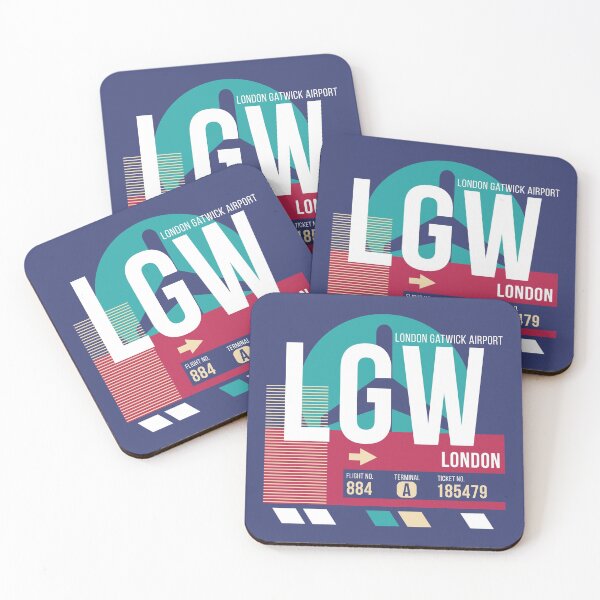 Item preview, London (LGW) Airport Code Baggage Tag designed and sold by SLAG-Creative.