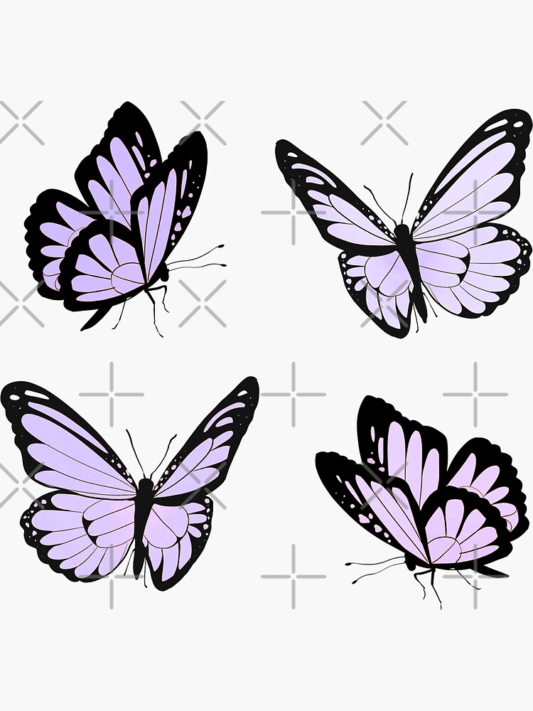 lavender butterfly Sticker for Sale by sydwallach