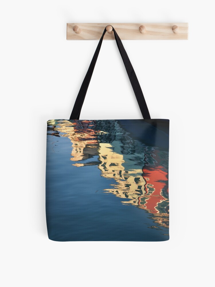 Thumbnail 1 of 2, Tote Bag, Burano Reflections designed and sold by Tiffany Dryburgh.