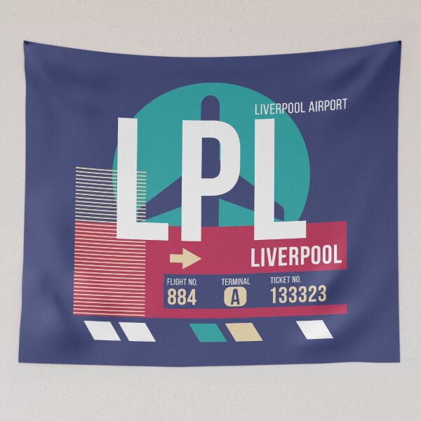 Item preview, Liverpool (LPL) Airport Code Baggage Tag designed and sold by SLAG-Creative.
