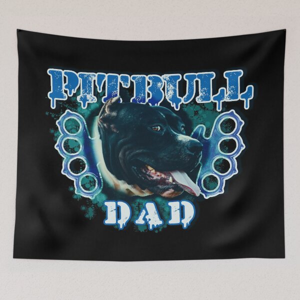 Item preview, BLUE Pitbull dad / American pitbull terrier / APBT designed and sold by DarkDesign69.