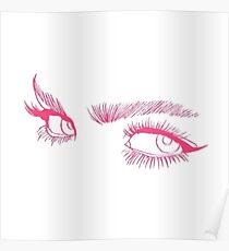 Pink Eyes Poster
