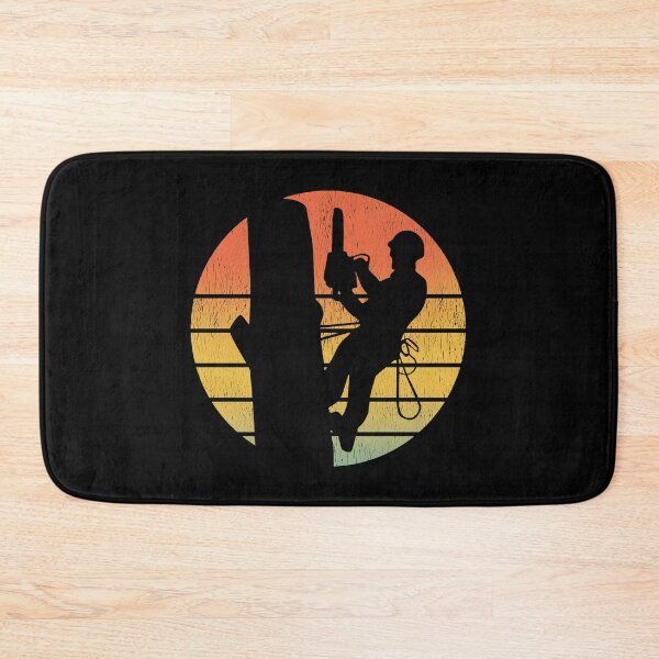 Item preview, Arborist Tree Surgeons Climber Climbing Trimmer Vintage Retro Sunset designed and sold by CuteDesigns1.