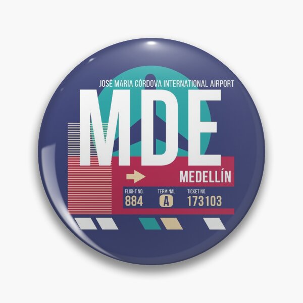 Artikelvorschau, Medellin Colombia (MDE) Flughafencode Gepäckanhänger entworfen und verkauft von SLAG-Creative.