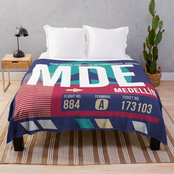 Item preview, Etiqueta de equipaje con código de aeropuerto de Medellín Colombia (MDE) designed and sold by SLAG-Creative.