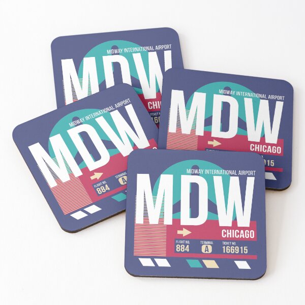 Item preview, Chicago Midway (MDW) Airport Code Baggage Tag designed and sold by SLAG-Creative.