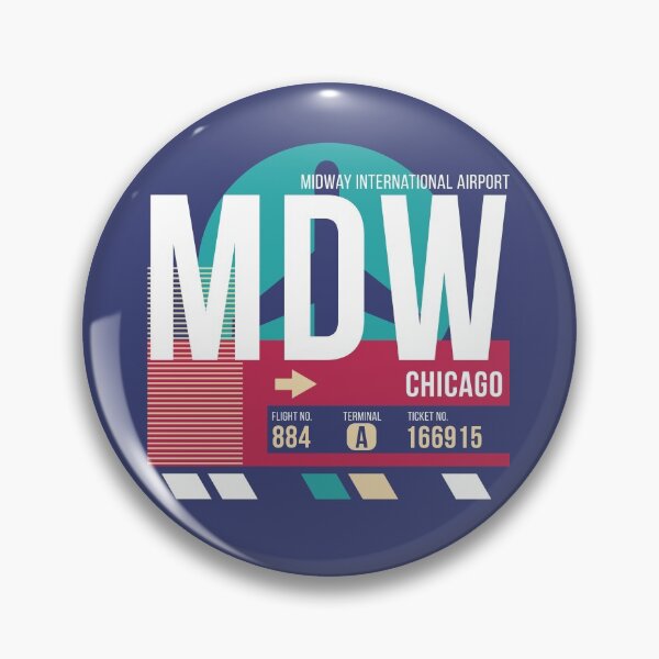 Item preview, Chicago Midway (MDW) Airport Code Baggage Tag designed and sold by SLAG-Creative.