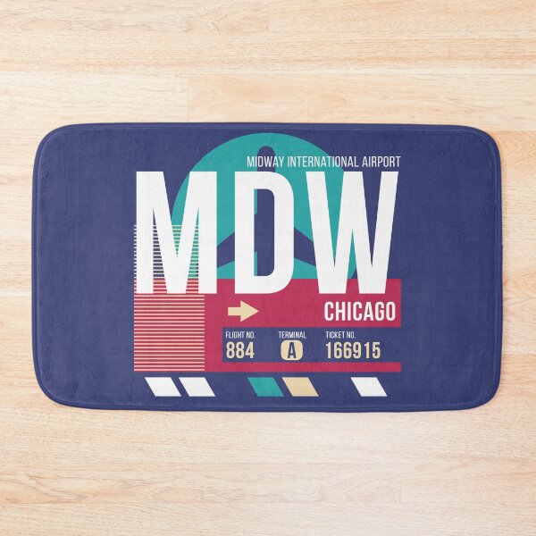 Item preview, Chicago Midway (MDW) Airport Code Baggage Tag designed and sold by SLAG-Creative.