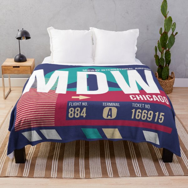 Item preview, Chicago Midway (MDW) Airport Code Baggage Tag designed and sold by SLAG-Creative.