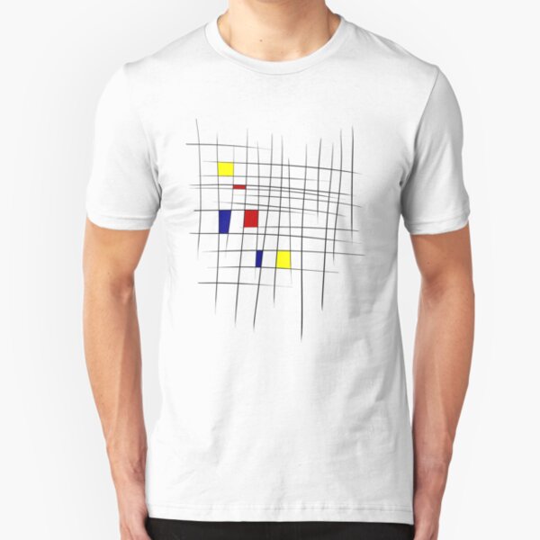Sketchy Mondrian Slim Fit T-Shirt
