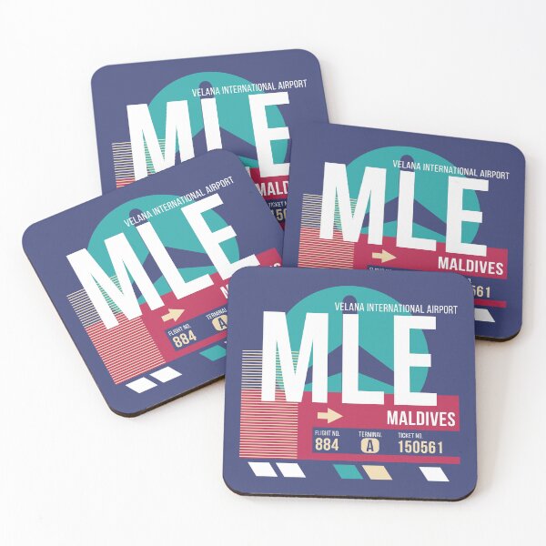 Item preview, Maldives (MLE) Airport Code Baggage Tag designed and sold by SLAG-Creative.